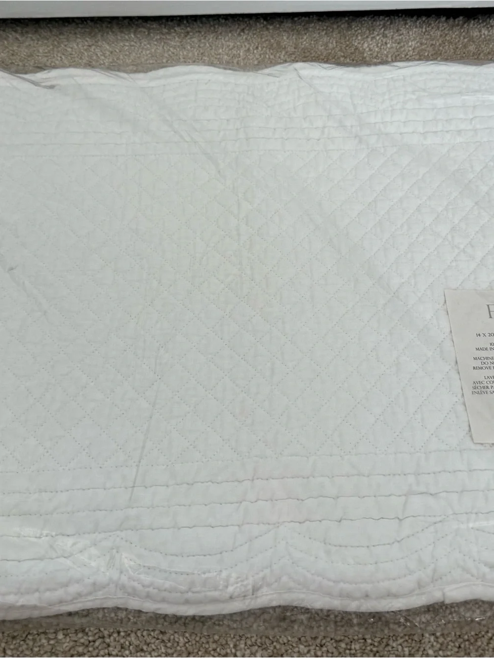 White Quilted Placemats - Set of 4